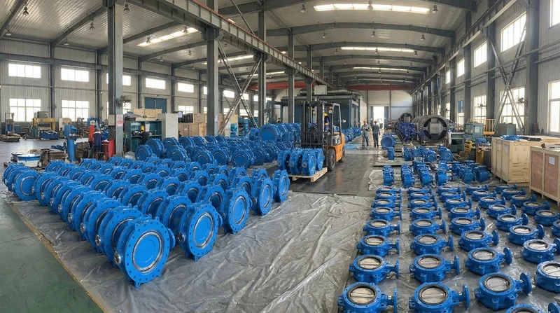 AWWA butterfly valves delivered for city water distribution network