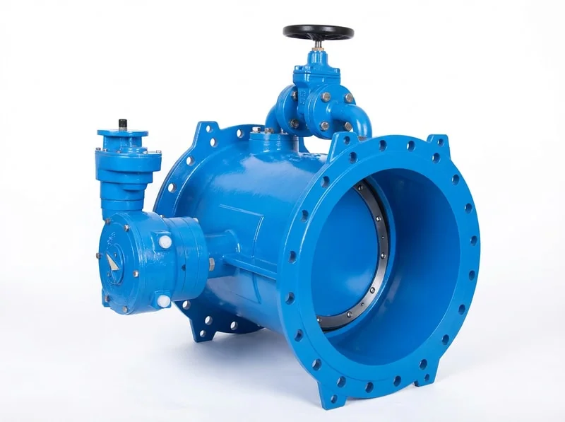Butterfly valve with bypass for large diameter pipeline pressure balancing