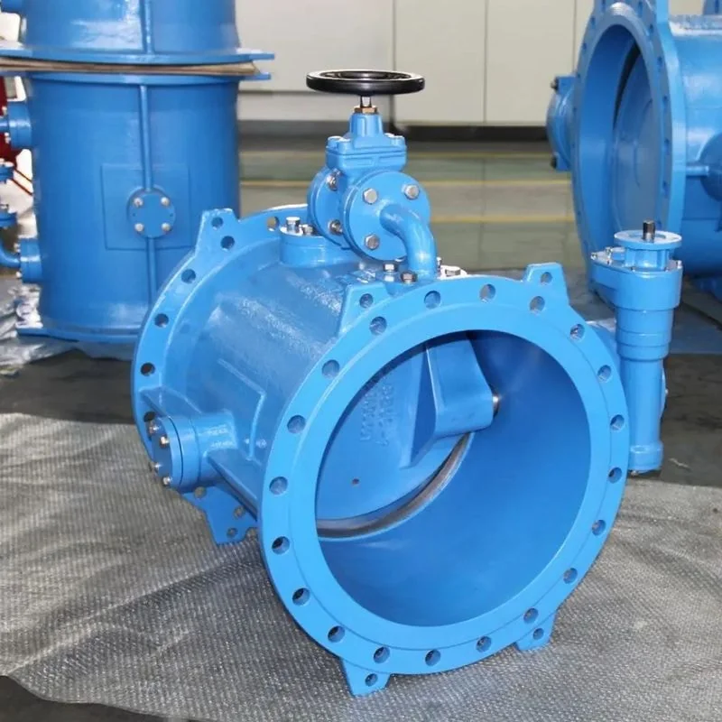 Bypass system enabling gradual pressure equalization for safe butterfly valve operation