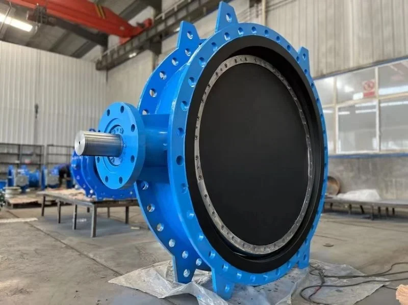 Rubber lined butterfly valve with ebonite lining for corrosive media and seawater applications