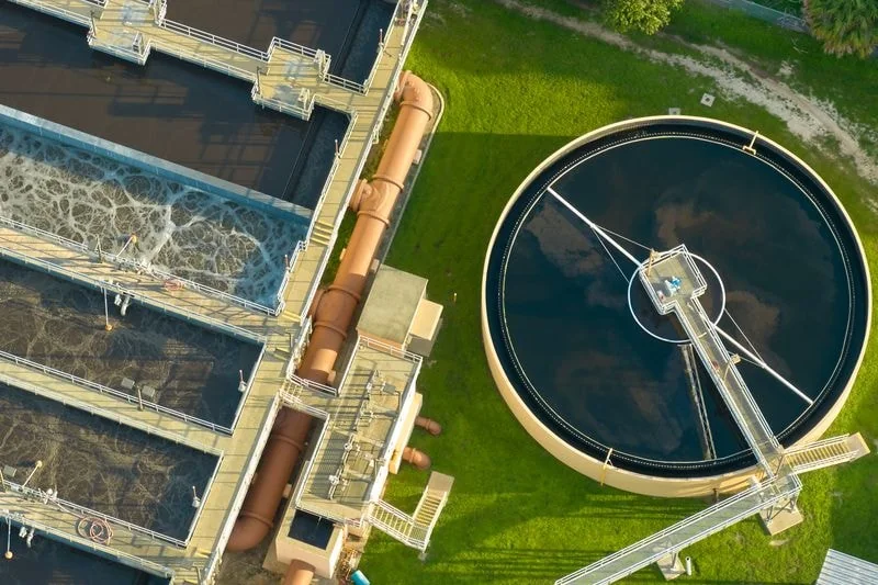 Butterfly valves used in water treatment plant filtration and distribution systems