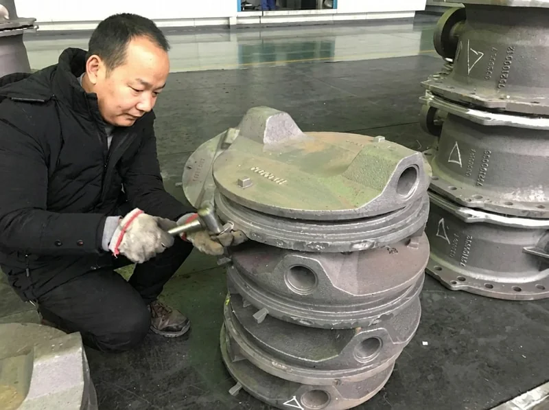CNC machining center for butterfly valve body production